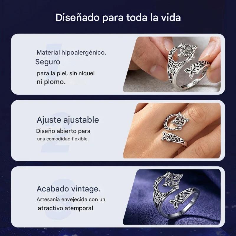 💍【Compra 1 y llévate 1 gratis】🎁Anillo de nudo celta de plata S925 con