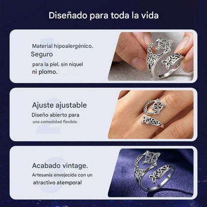 💍【Compra 1 y llévate 1 gratis】🎁Anillo de nudo celta de plata S925 con