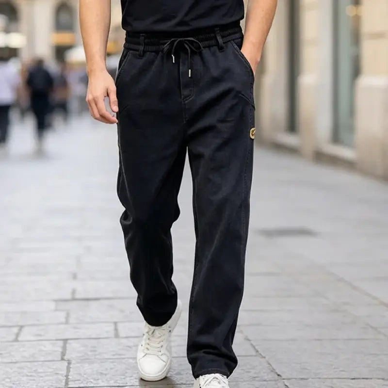👖【M-6XL】Blugi largi pentru bărbați, elastici, comozi, rezistenți la murdărie și potriviți pentru muncă