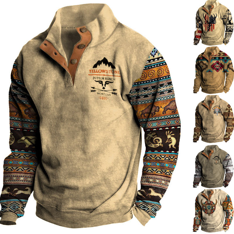 🔥【50% zniżki】【S-3XL】2025 nowa jesienna męska bluza z długim rękawem i nadrukiem 3D