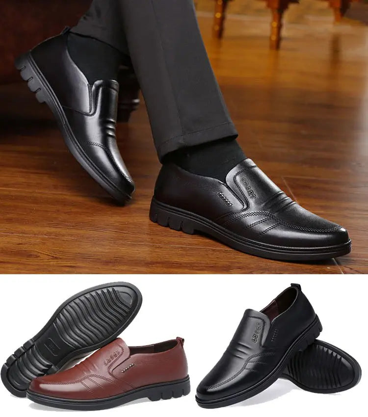 【39-44】Pantofi de afaceri casual pentru bărbați, din piele moale, cu talpă moale, stil nou 2026