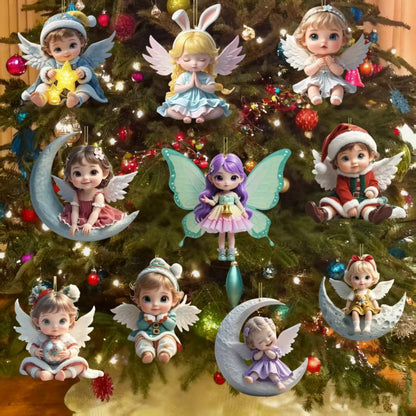 🎁【20 sztuk】Drewniany anioł – świąteczna dekoracja do domu