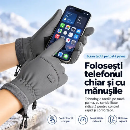 🧤 Mănuși Bărbați de Iarnă Impermeabile și Anti-Vânt · Căptușite cu Fleece · Ecran Tactil Complet · Palma Anti-Alunecare · Ideale pentru Ciclism, Schi și Drumeții!