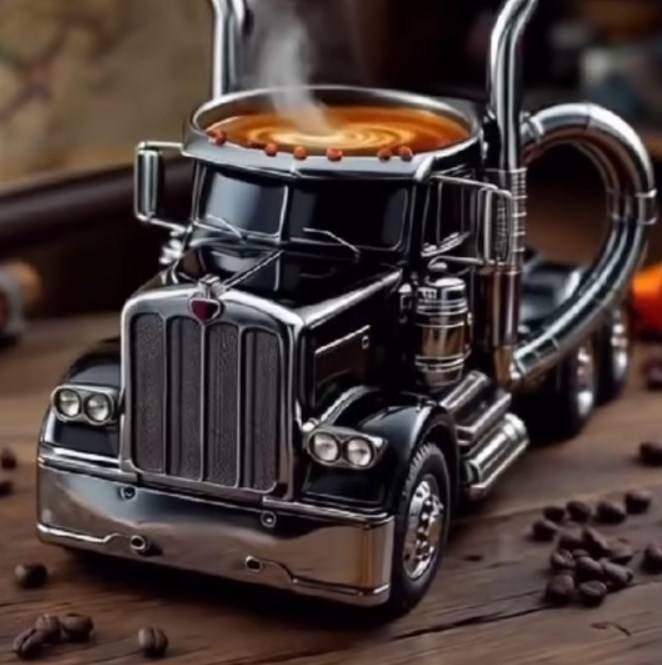 🚛【Reducere 50%】Cană de cafea lucrată manual în formă de camion