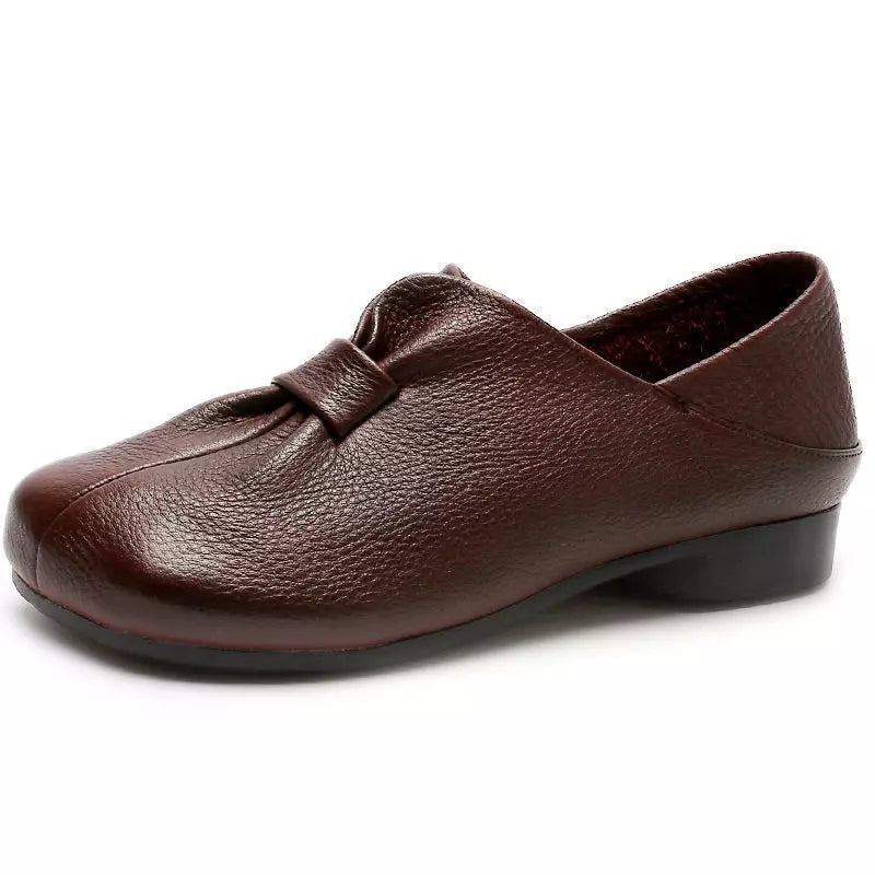 👡【35-42】2026, pantofi moi pentru femei, cu fundă, piele de vacă de înaltă calitate, simpli și rafinați