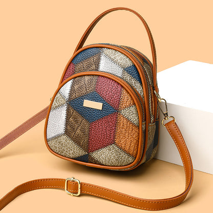 【Cuero PU suave】Nuevo estilo 2026✨ Bolso de hombro pequeño de moda con costuras de cuero suave