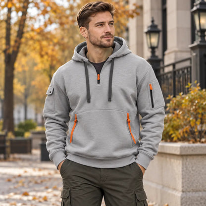 👕Noutate pentru toamnă/iarnă [Mărimi S-5XL] Hanorac bărbătesc cu fermoar și buzunare multiple – Livrare gratuită