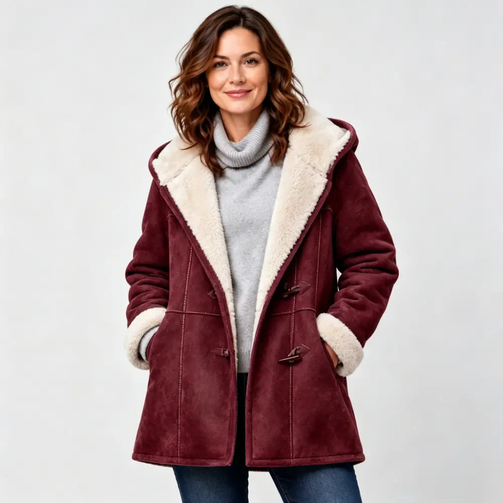 🐏🥼Reducere de 50%💖 Haină elegantă și călduroasă pentru femei, din imitație de piele întoarsă și cu căptușeală din fleece; mărimi S-5XL; geacă casual de iarnă.
