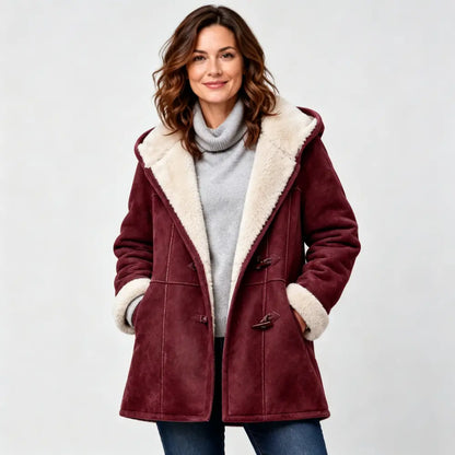 🐏🥼Reducere de 50%💖 Haină elegantă și călduroasă pentru femei, din imitație de piele întoarsă și cu căptușeală din fleece; mărimi S-5XL; geacă casual de iarnă.
