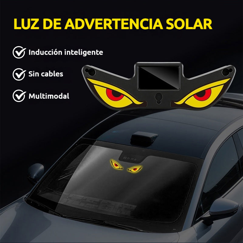 🚨【Compra 1 y llévate 1 gratis】 Luz de advertencia solar ojo diabólico LED | ☀️ Solar, con sensor de luz, para camiones y furgonetas