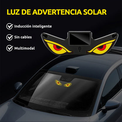🚨【Compra 1 y llévate 1 gratis】 Luz de advertencia solar ojo diabólico LED | ☀️ Solar, con sensor de luz, para camiones y furgonetas