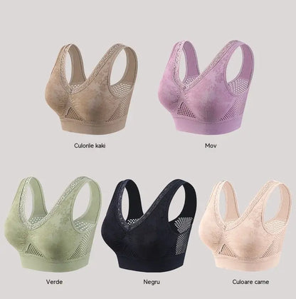 😍❤️【Set 3 bucăți】✨ Sutien din dantelă fără sârmă pentru femei — potrivit pentru 40–120 kg