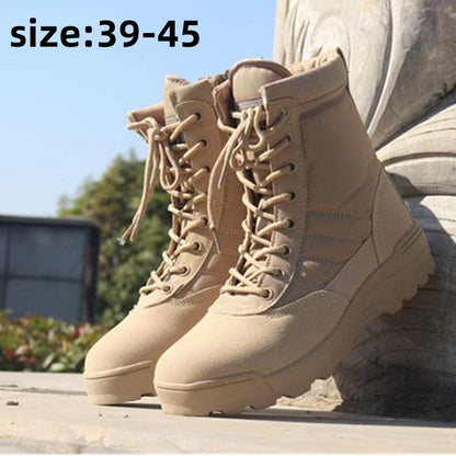 🔥👍【38-45】Botas tácticas de alta calidad para otoño e invierno para hombres y mujeres: impermeables, cálidas y resistentes al desgaste