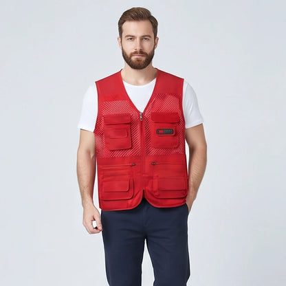 🔥Vestă multifuncțională de vară pentru bărbați cu buzunare multiple, ideală pentru drumeții, pescuit și activități în aer liber【XL-4XL】