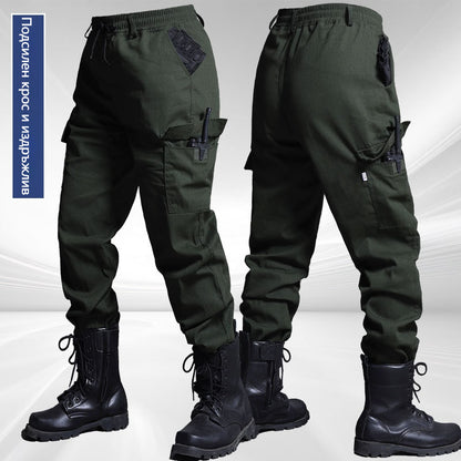 🛠️ 👖Подсилен работен панталон с усилено дъно, дебела устойчива материя, дишащ и удобен с много джобове