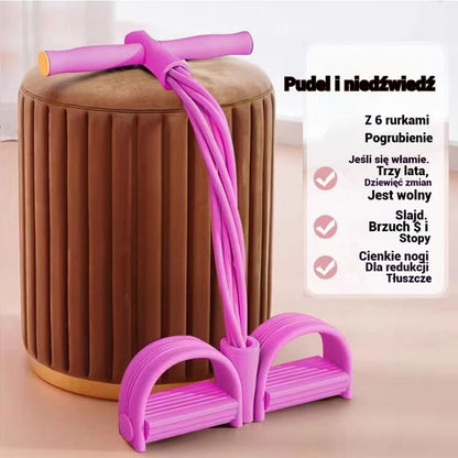 🎁💜【Kup 1, a 1 dostaniesz gratis】💜Elastyczna taśma oporowa z pedałami – do ćwiczeń jogi, brzucha i nóg w domu