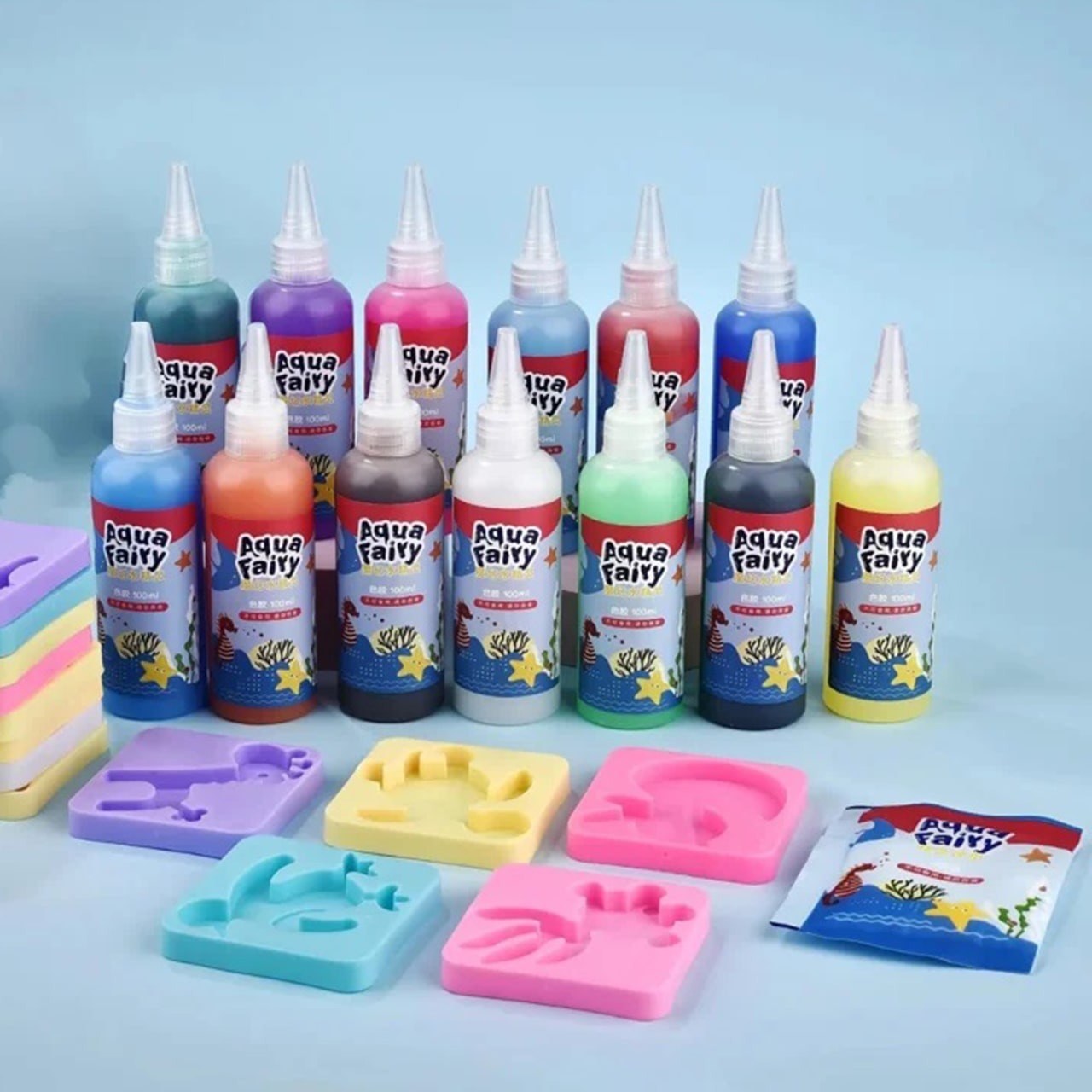 🎨Kreatywny zestaw dla dzieci – 【6 kolorów + 24 kształty】Bezpieczne materiały, nieograniczona zabawa i wyobraźnia