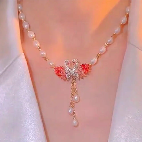 ⭐【Compra 1 y llévate 1 gratis】Nuevo collar de perlas de cisne de lujo premium