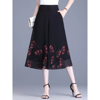 💃🔥 Fustă-pantalon damă 2026 – talie înaltă, din șifon ușor, casual și elegantă