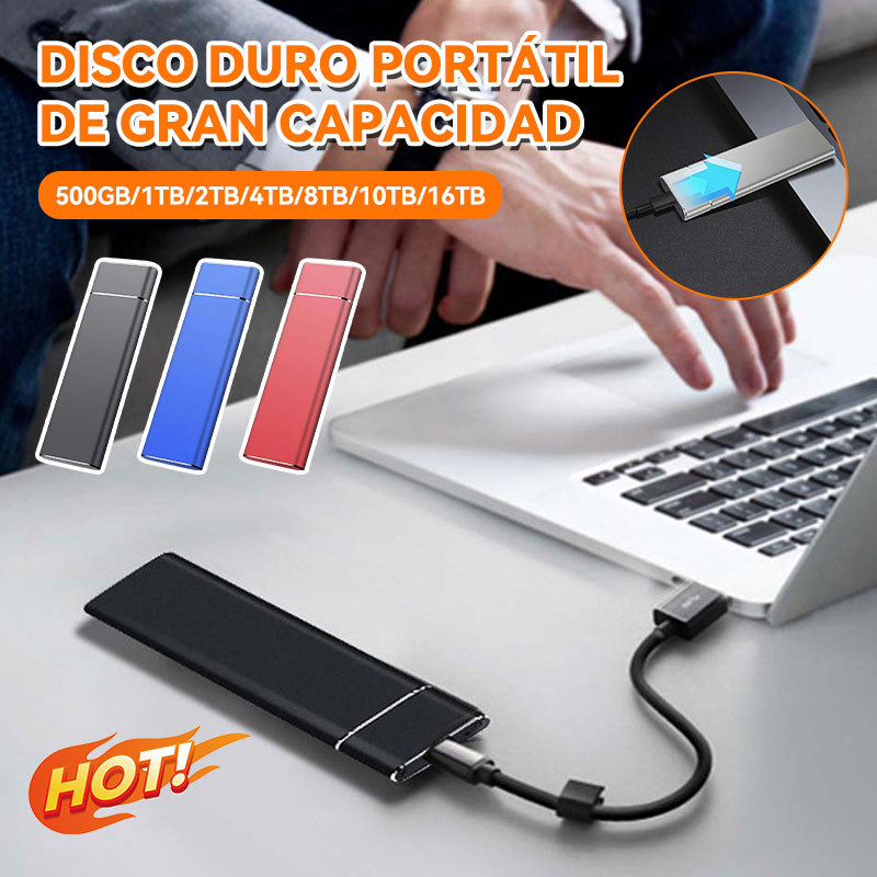 💾【16】🔥Nuevo disco duro móvil portátil de alta velocidad y gran capacidad