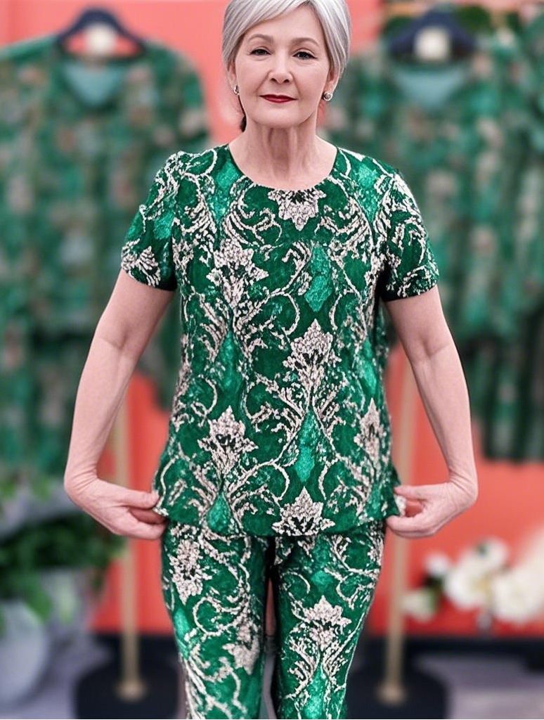 🔥【Top + Pantaloni】【S-4XL】😍Costum subțire din două piese, elegant, casual, din mătase glacială