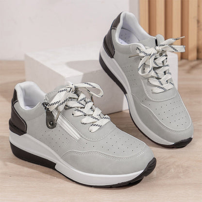 🔥Bestseller 【Reducere de 50%】Pantofi ortopedici moderni și confortabili pentru femei, cu fermoar lateral și talpă groasă