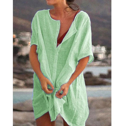 【S-5XL】Nuevas camisas casuales de color largo para damas