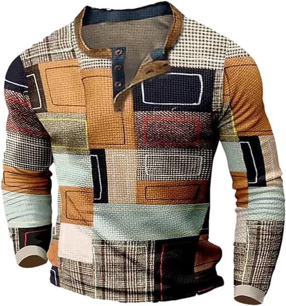 🎁😍[Wyprzedaż ograniczona czasowo] 👔[S-4XL] Męska koszulka polo z długim rękawem i nadrukiem