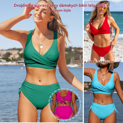 🏖️👙【Ofertă de produse noi】🌴【S-3XL】Costum de baie bikini pentru femei, stil nou, vara 2026, culoare uni, comfort, respirabil, cu uscare rapidă.