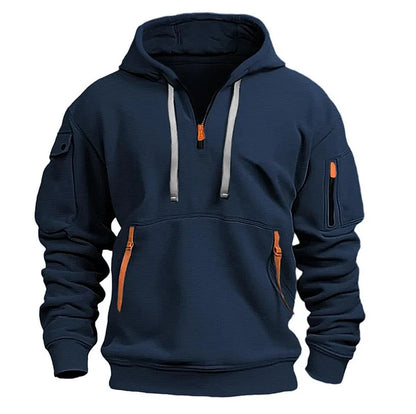 👕Noutate pentru toamnă/iarnă [Mărimi S-5XL] Hanorac bărbătesc cu fermoar și buzunare multiple – Livrare gratuită
