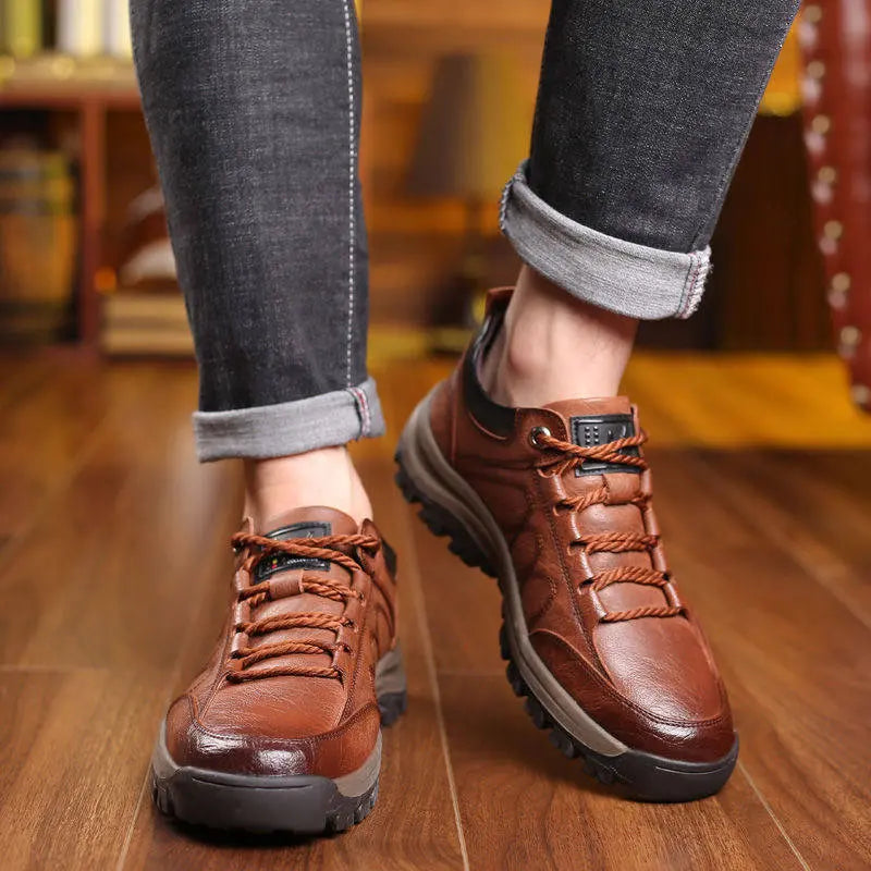 🔥👞 【Reducere de 50%✨】Pantofi noi din piele pentru bărbați, pentru toamnă/iarnă – confortabili și călduroși