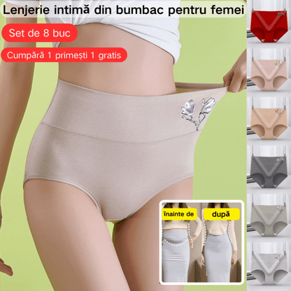 🩲🏆Cumpără 4, primești 4 gratis🔥【40-85 kg】Chiloți din bumbac fără cusături, antibacterieni