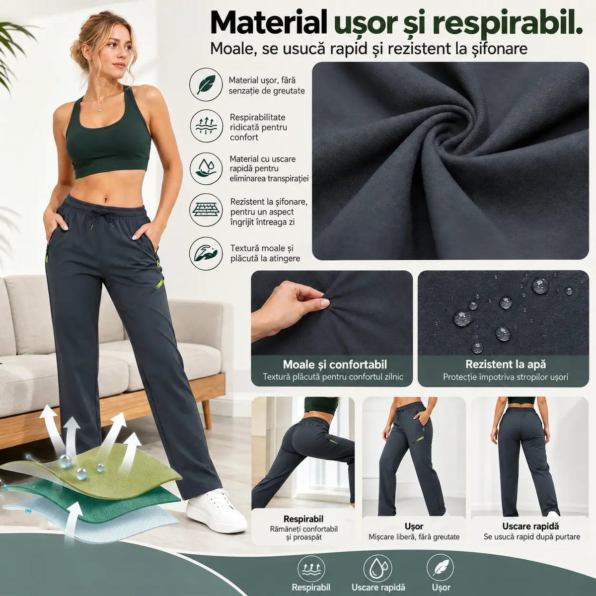 ⏳ Ofertă limitată 🔥 Pantaloni cargo cu croială dreaptă pentru femei — Talie elastică; ideali pentru muncă, călătorii și ținutele de zi cu zi 👖✨