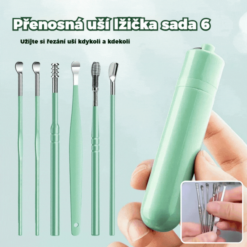 🔥👂【Kup 2, otrzymaj 2 gratis】6-częściowy zestaw narzędzi do usuwania woskowiny usznej z tubką do przechowywania | Kompletny zestaw do pielęgnacji uszu – narzędzie sześć w jednym! 👂