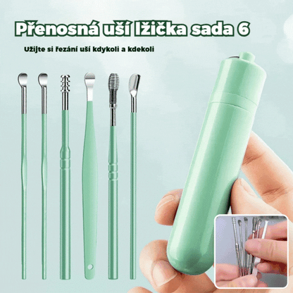 🔥👂【Kup 2, otrzymaj 2 gratis】6-częściowy zestaw narzędzi do usuwania woskowiny usznej z tubką do przechowywania | Kompletny zestaw do pielęgnacji uszu – narzędzie sześć w jednym! 👂