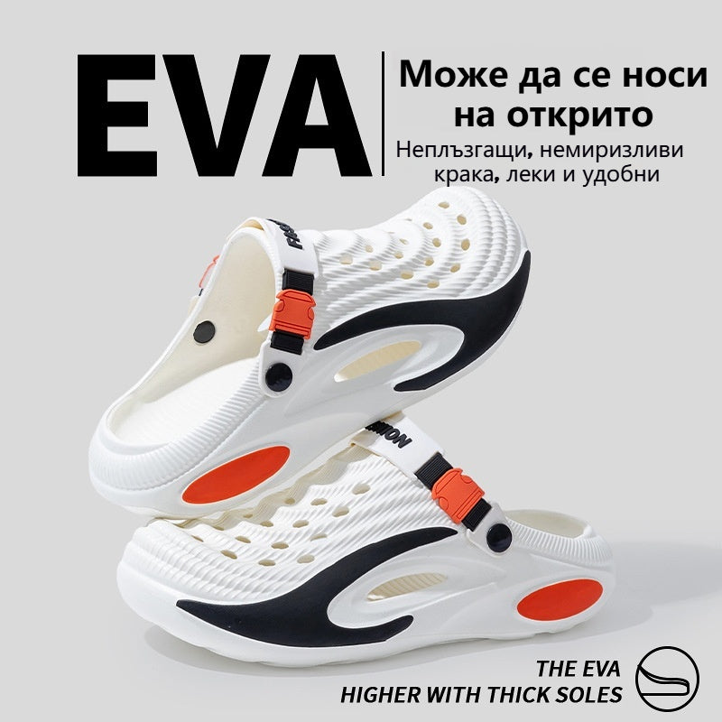 👟 50% отстъпка 🌬️ Мъжки универсални сандали с дебела EVA подметка: противохлъзгащи, супер леки и дишащи, идеални за плаж, спорт и ежедневно носене 🏃‍♂️