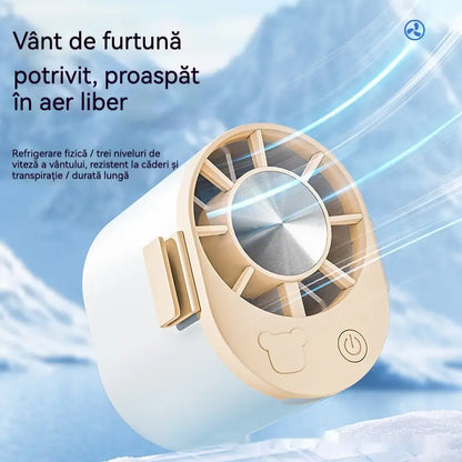 🔥【Cumpără 1 și Primești 1 GRATIS】🌀 Mini Ventilator Portabil de Mare Viteză, cu Prindere pe Talie/Curea – Ideal pentru Lucru în Aer Liber și Camping