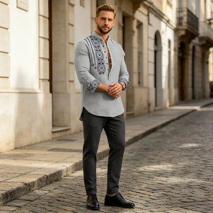💥💥【S-3XL】 Cămașă de vară pentru bărbați cu mânecă scurtă cu rever