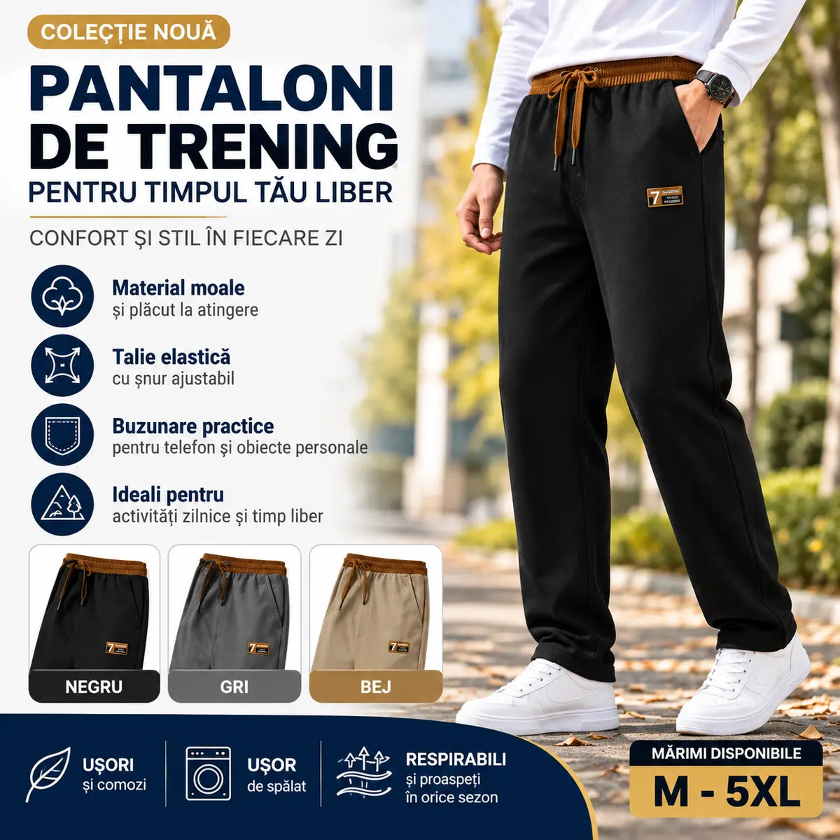 【M-4XL】 Pantaloni casual din bumbac, de înaltă calitate – colecția 2026.
