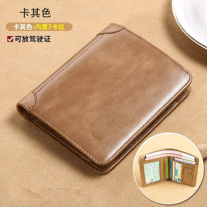 ¡Compra 1 y llévate 1 gratis!👝✨ Nueva cartera antirrobo de cuero genuino para hombre