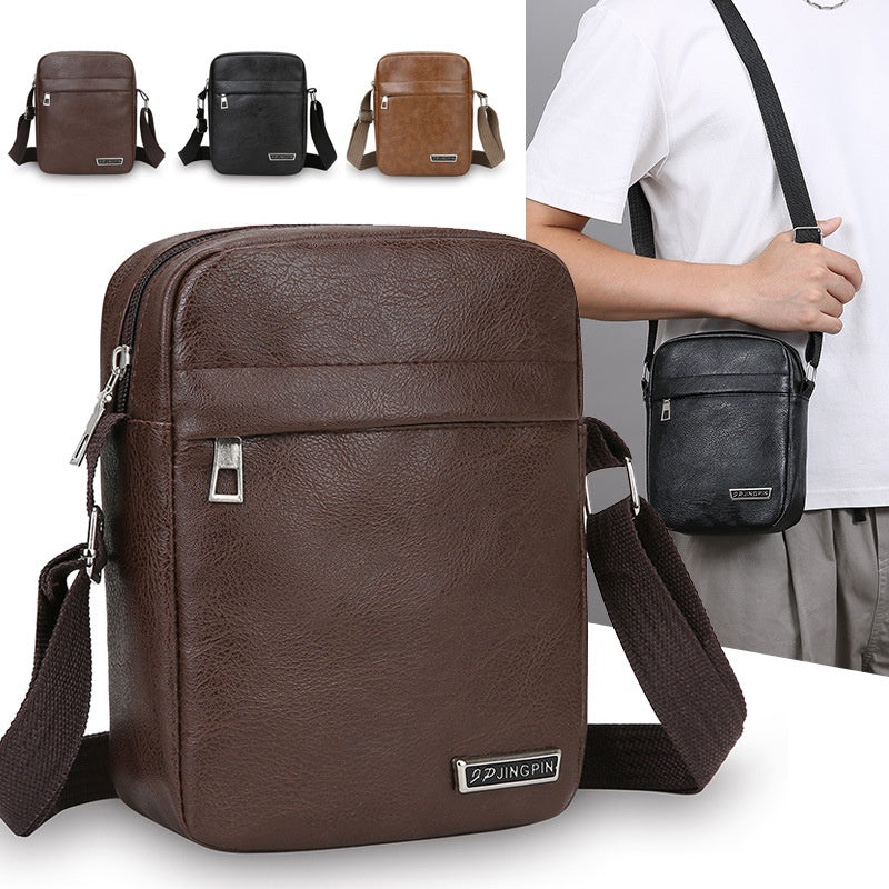 🔥【Compra 1 y llévate 1 gratis】Bolso de hombro de cuero genuino para negocios de moda para hombre