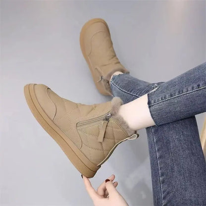 👢【35-41】Stil nou pentru toamnă și iarnă cizme scurte impermeabile, anti-alunecare, calde și la modă, cu talpă moale
