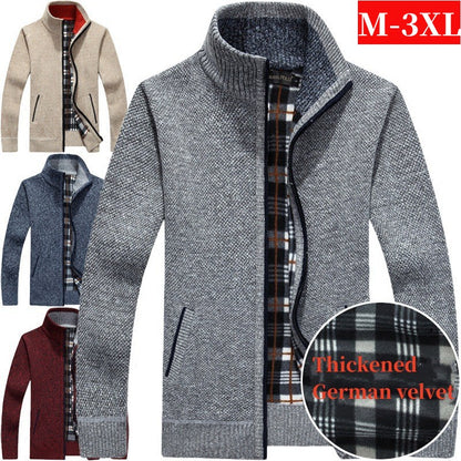 【M~3XL】2026 Moški ohlapen pulover z zadrgo velike velikosti
