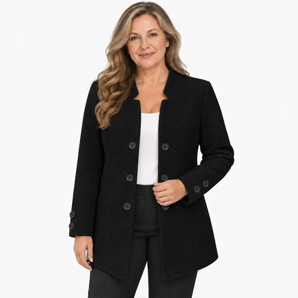 ✨【S-5XL -3 culori】Sacou elegant de toamnă/iarnă cu două rânduri de nasturi (model cu 3 nasturi)