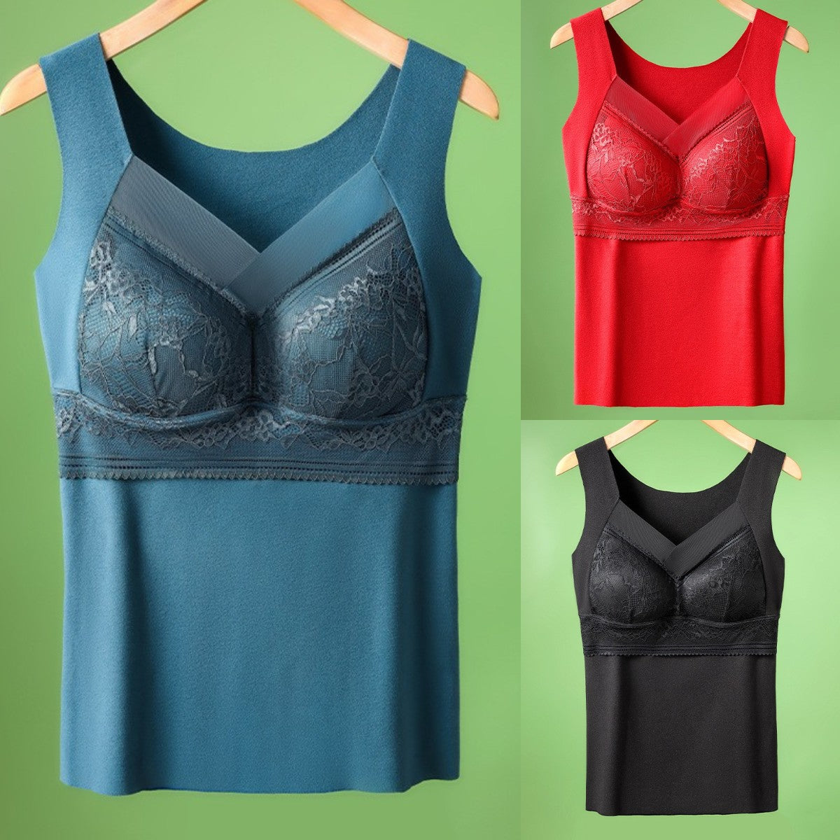 🔥【Set de 3】❤️【Pentru 40–100 kg】Sutien din dantelă pentru femei (toamnă/iarnă) – design elegant la spate, susținere confortabilă și croială care modelează silueta.