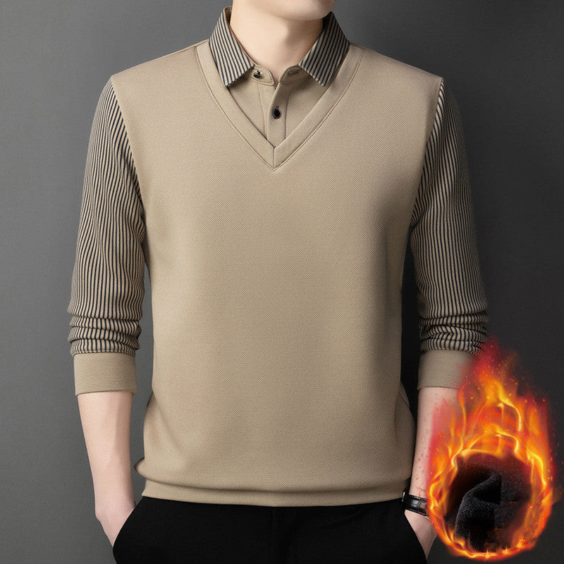 👔[M-4XL] Camisa cálida y engrosada con forro polar para hombre