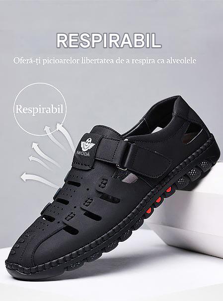 👞 Sandale bărbătești din piele naturală – respirabile, confortabile și antiderapante pentru mersul zilnic