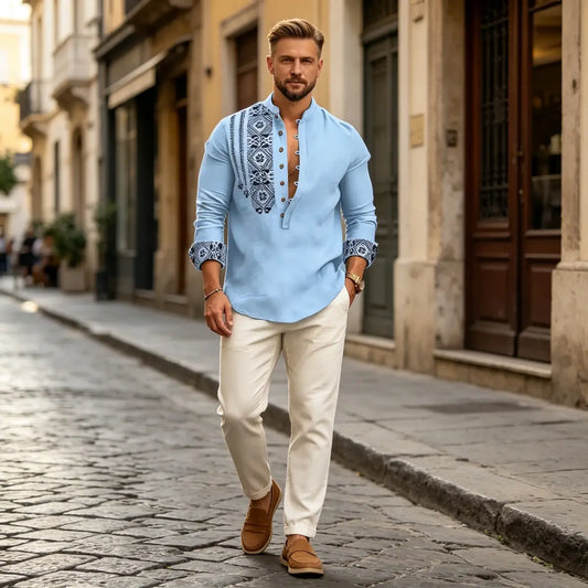 💥💥【S-3XL】 Cămașă de vară pentru bărbați cu mânecă scurtă cu rever