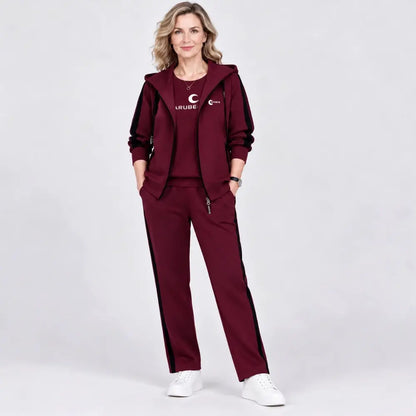 【M-4XL】Set gratuit din 3 piese 2026 – hanorac cu glugă pentru toamnă/iarnă, croială lejeră, stil sport, mărimi mari, pentru mămici