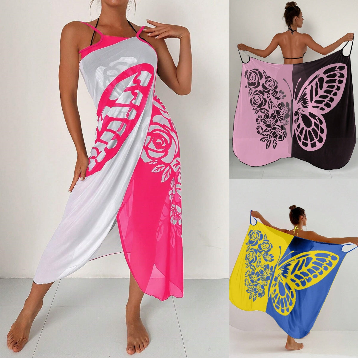 ✨【Nuevo producto con descuento】🦋🦋Nuevo kimono de gasa para mujer con estampado de mariposas ideal para playa 2026